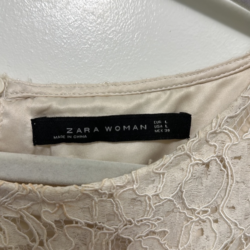 Zara cream colored lace dress - Picture 5 of 5